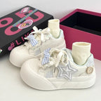 Damen Sneakers aus hochwertigem Leder mit modischem Socken-Design von