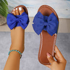 Damen Designer-Lounge-Sandalen mit raffiniertem Schleifendetail R&B