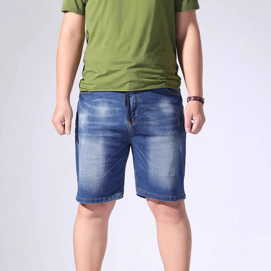 Herren Denim-Shorts mit elastischem Bund und lässigem Schnitt R&B