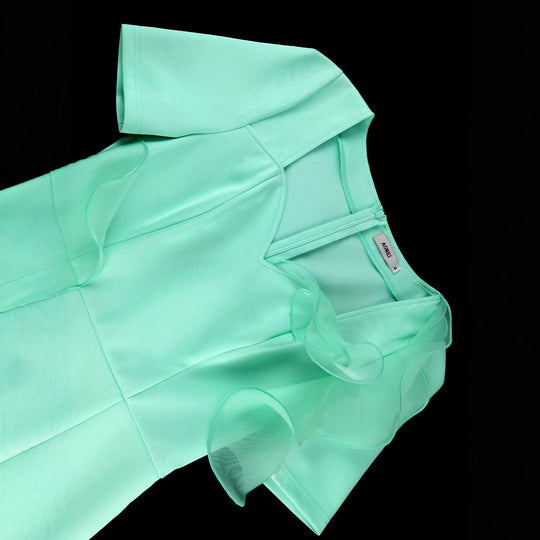 Damen figurbetontes Cocktailkleid mit elegantem Rüschendesign R&B