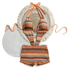 Damen Bikini mit buntem Ethno-Muster und verstellbaren Trägern R&B