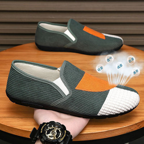 Damen lässige Slip-On Schuhe mit atmungsaktiver Oberflächenstruktur und rutschfester Sohle R&B
