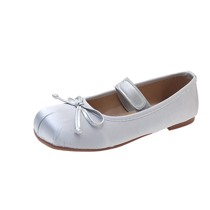 Damen elegante Ballerinas mit verstellbarem Riemen und Schleifenverzierung R&B