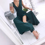 Damen Elegantes Maxikleid mit raffiniertem Wickeldesign und fließendem Stoff R&B