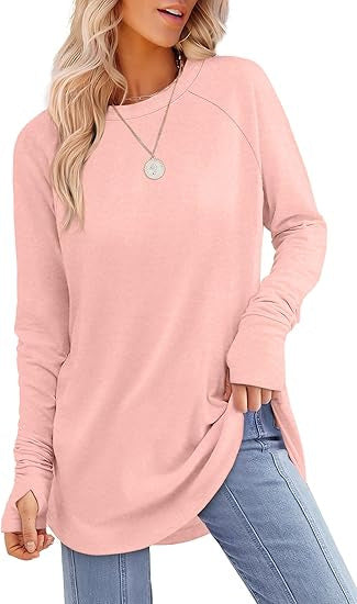 Damen lässiger Langarmshirt mit modernem Schnitt R&B