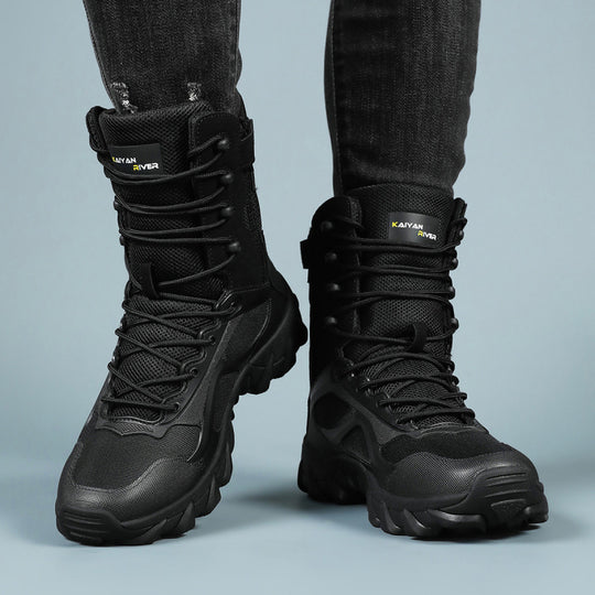 Damen taktische Outdoor-Stiefel mit wasserdichtem und rutschfestem Profil R&B