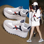 Damen Sportliche Plateau-Sneaker mit modischem Obermaterial und rutschfester Sohle R&B