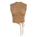 Damen Crop-Top mit raffinierten Raffungselementen und verstellbaren BindR&Bändern R&B