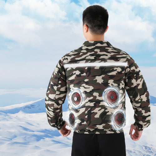 Unisex nan leichte Arbeitsschutz-Kühljacke mit vier integrierten Lüftern, atmungsaktivem Meshfutter und elastischem Saum R&B