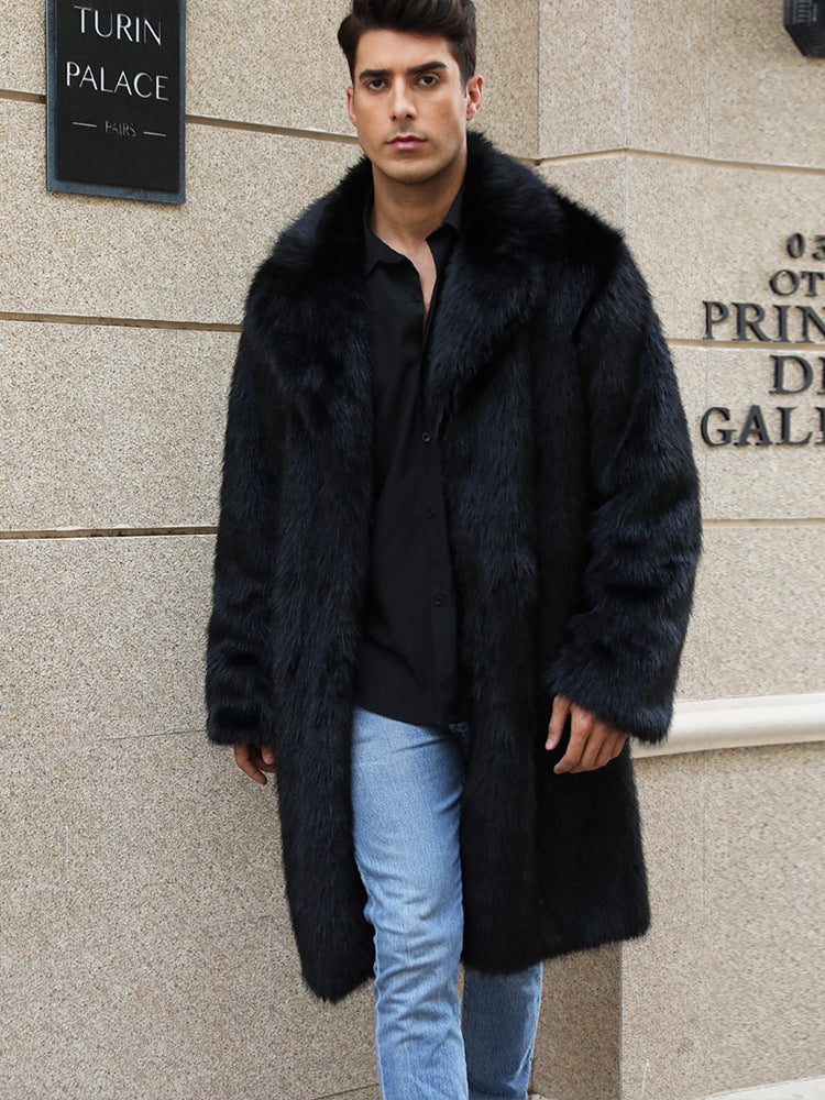 Herren elegante Felljacke R&B