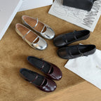 Damen Elegante Ballerinas mit modischem Riemchen und schimmerndem Obermaterial R&B