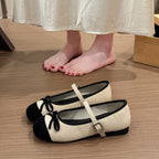 Damen Ballerinas mit elegante Schnalle und dekorativer Schleifenverzierung R&B