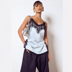 Damen Satin Cami mit Spitzenakzenten R&B