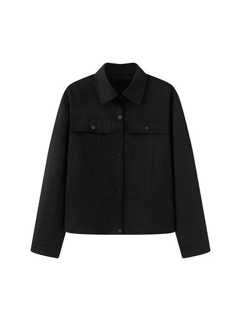 Damen modische Utility-Jacke mit großen Taschen und trendigem Schnitt R&B