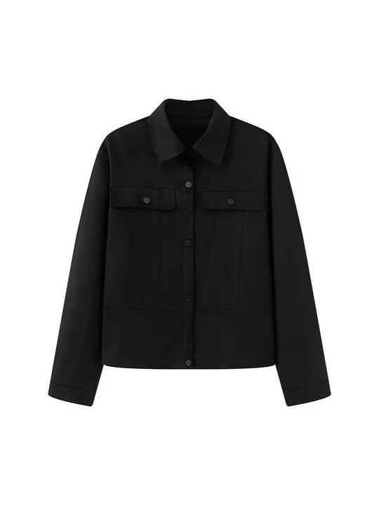 Damen modische Utility-Jacke mit großen Taschen und trendigem Schnitt R&B