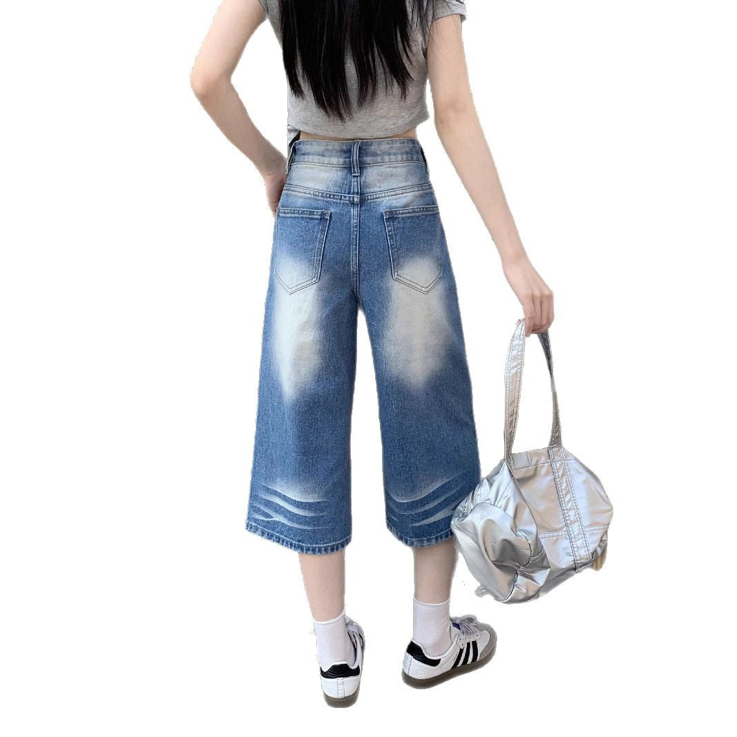 Damen weit geschnittene Jeanshose R&B