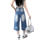 Damen weit geschnittene Jeanshose R&B