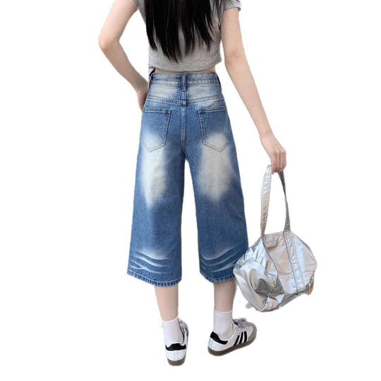 Damen weit geschnittene Jeanshose R&B