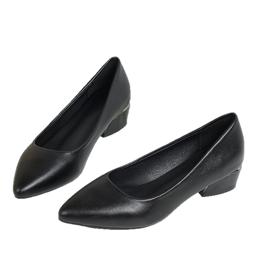 Damen elegante spitze Pumps mit komfortablem Blockabsatz R&B