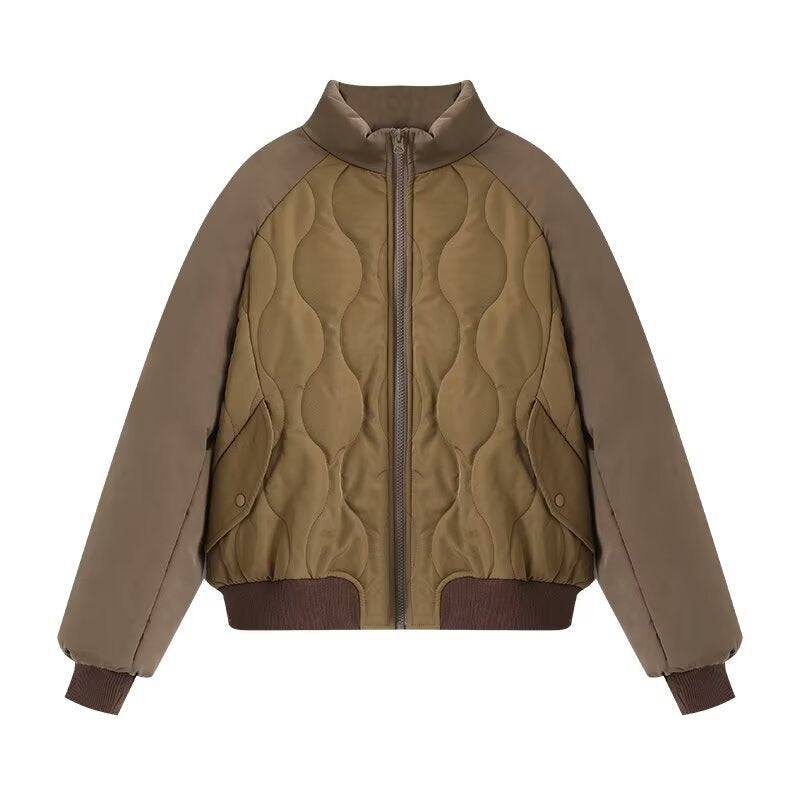 Damen modische Steppjacke mit hohem Kragen und voluminösem Design R&B