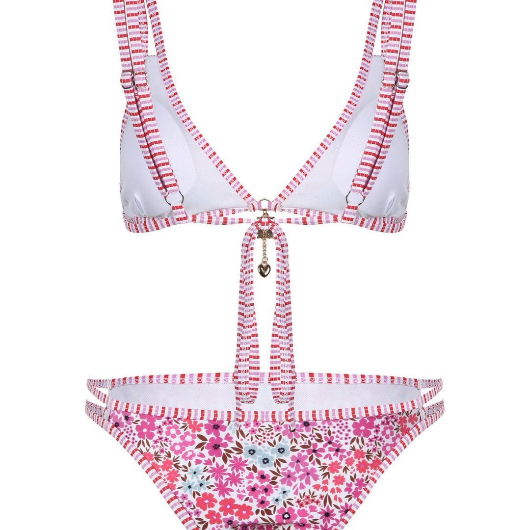 Damen Bikini-Set mit floralem Muster und verstellbaren Trägern R&B