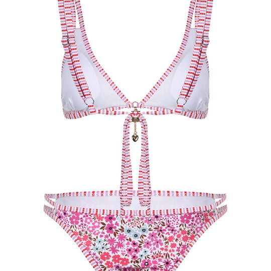Damen Bikini-Set mit floralem Muster und verstellbaren Trägern R&B