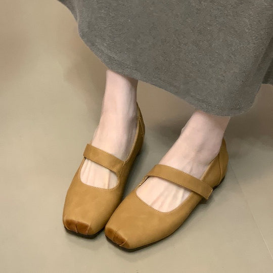 Damen Ballerinas mit verstellbarem Riemen und komfortablem Fußbett R&B