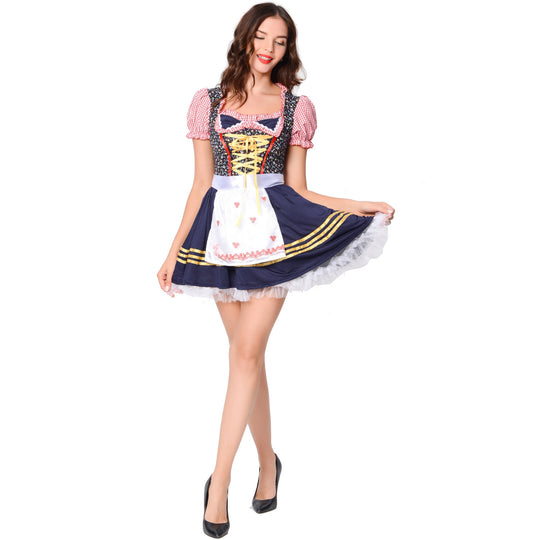 Damen Trachtenkleid mit verspielten Rüschendetails und eleganter Schürze R&B