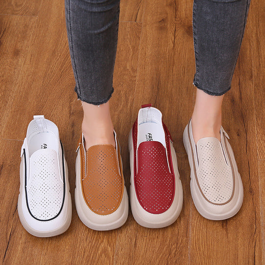 Damen Atmungsaktive Slip-On Freizeitschuhe mit perforierten Details R&B