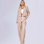Damen Zweiteiler Damen mit cropped Blazer