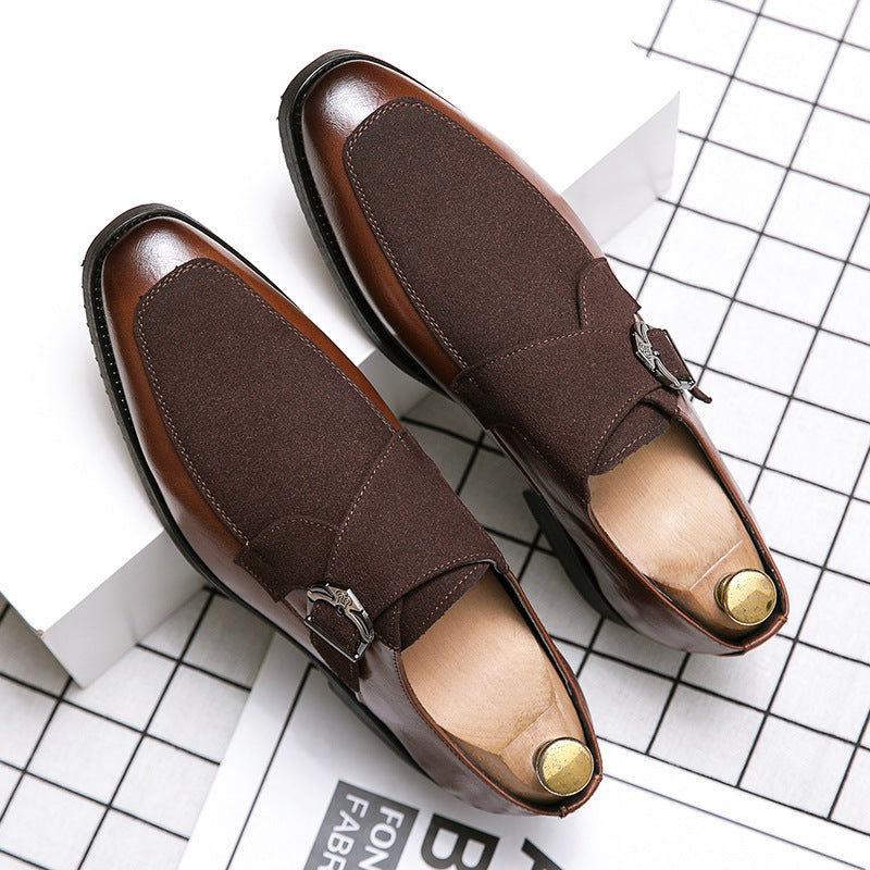 Herren elegante Mokassins mit modischer Schnalle R&B