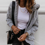 Damen Grobstrickjacke mit luxuriösem Karomuster und oversized Schnitt R&B