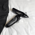 Damen elegante Ballerinas mit spitzem Design und Schleifenverzierung R&B