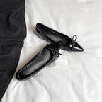 Damen elegante Ballerinas mit spitzem Design und Schleifenverzierung R&B