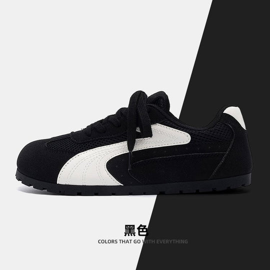 Damen sportliche Sneakers mit atmungsaktiver Oberflächenstruktur und rutschfester Sohle R&B
