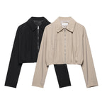 Damen modische cropped Jacke R&B