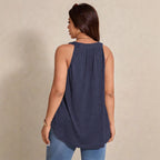 Damen lässiges Trägershirt mit raffinierter Raffung R&B