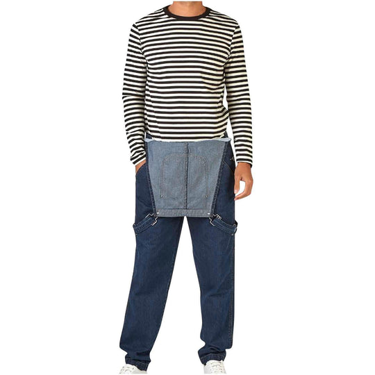 Herren Jeans Latzhose mit Taschen und verstellbarem Träger