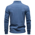 Herren funktionaler Sweatshirt mit hohem Kragen und kurzem Reißverschluss