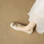Damen elegante Ballerinas mit modischem Metallakzent R&B