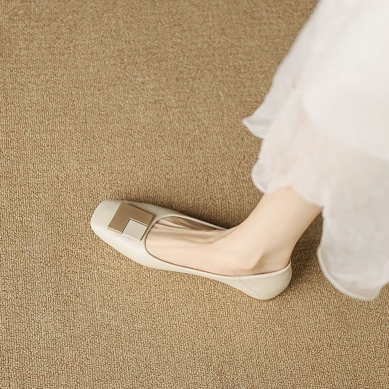 Damen elegante Ballerinas mit modischem Metallakzent R&B