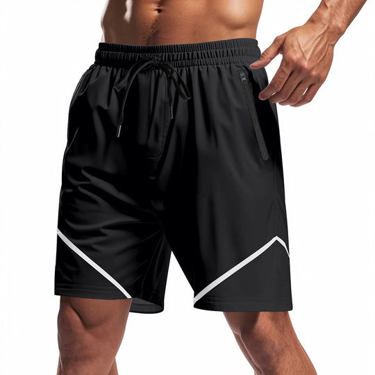 Herren Sportliche Shorts mit elastischem Bund und praktischen Reißverschlusstaschen R&B