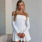 Damen Off-Shoulder Kleid R&B