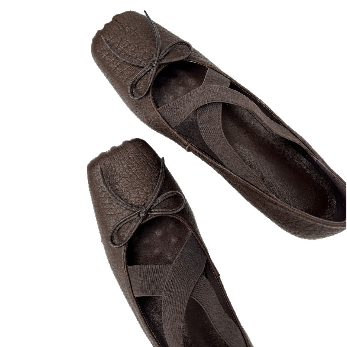 Damen Ballerina-Schuhe mit raffiniertem Cross-Over-Riemen und weichem Leder