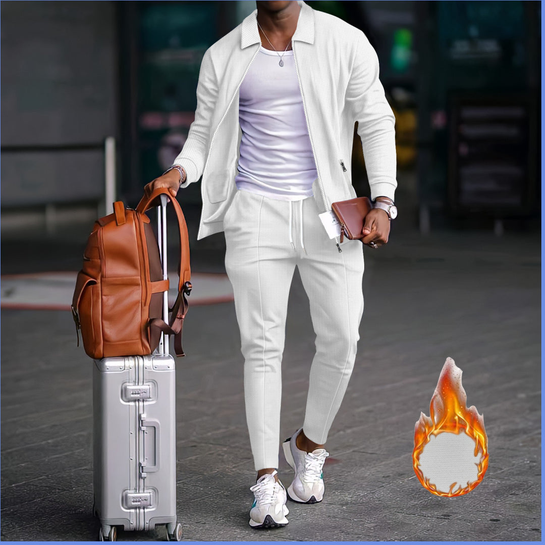 Herren modische Reisedaunenjacke mit funktionalen Taschen und elastischem Bund R&B