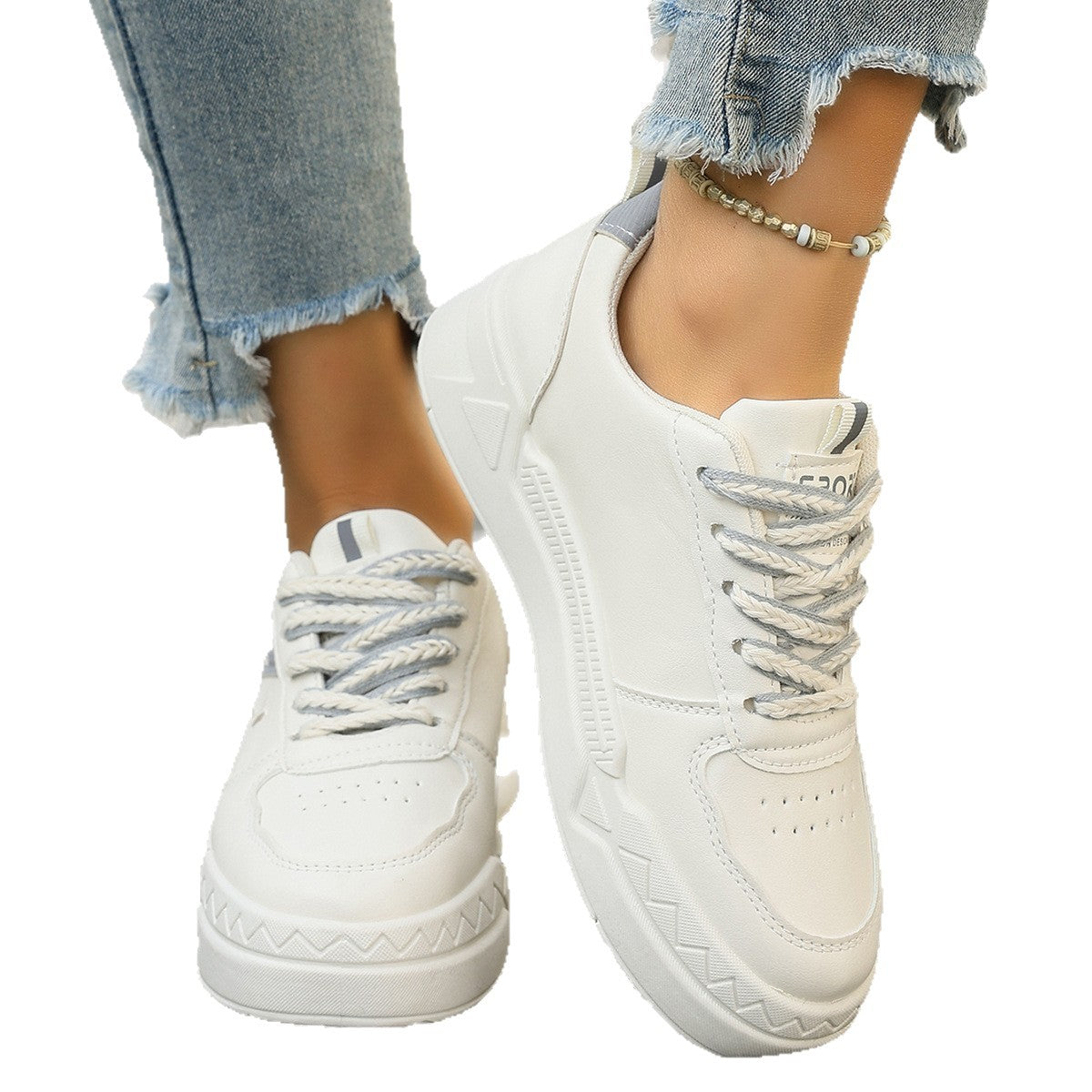 Damen Modische Sneaker mit atmungsaktiver Oberflächenstruktur und flexibler Sohle R&B