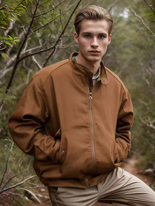 Herren lässige Outdoor-Jacke mit praktischen Taschen und atmungsaktivem Innenfutter R&B