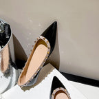 Damen spitze Ballerinas mit eleganter Nietenverzierung R&B