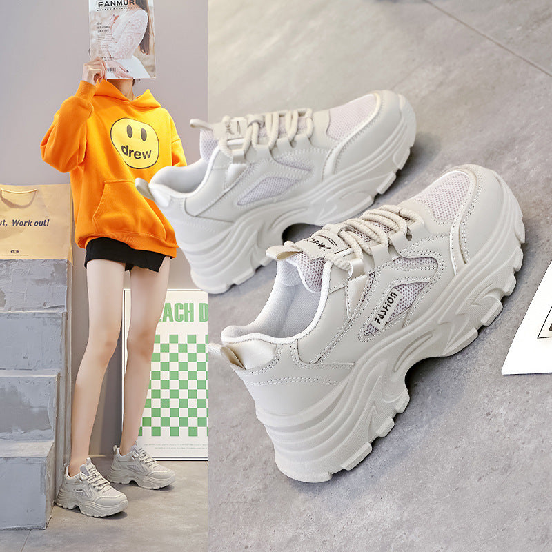 Damen Chunky Sneakers mit hochdämpfender Sohle und atmungsaktiver Oberseite R&B