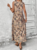 Damen Langes Sommerkleid mit floralem Muster und elegantem Schnitt R&B